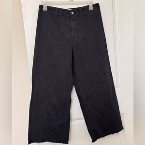 Universal Thread Black Wide Leg Sailor Jeans - size 12 (short)
